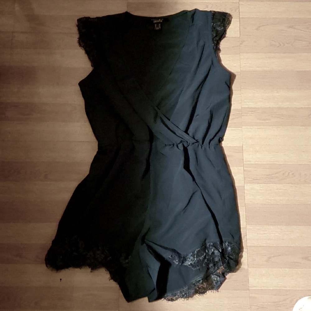 Green Lace Romper